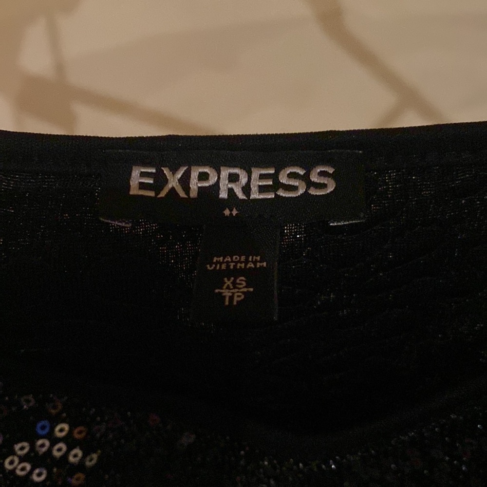 Express Extra Small Sequin Tank Top - image 3